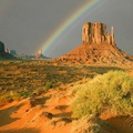 Desert pedestal + rainbow